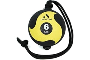 AEROMATS AEROMAT Elite Power Rope Medicine Ball for Core Strength/Rotational Movements Training - Weights Color-Coded