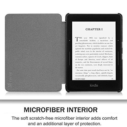 Kindle Voyage Hülle Case – Fintie Ultra Slim Lightweight Schutzhülle Tasche Cover mit Auto Schlaf / Wach Funktion Standfunktion nur geeignet für Kindle Voyage, Landkarte Design - 4