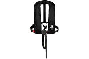 12skipper giubbotto di salvataggio automatico 165N con imbragatura, giubbotto salvagente, nero