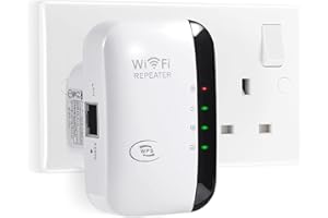 saiyuanxing WiFi Extender Booster,WiFi Signal Booster,Internet Coverage Up to 3000 Sq.Ft! Works with 45+ Devices & Features Easy Setup,2.4GHz Band WiFi Extender and LAN Port (black white, 1)