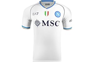 SSC NAPOLI Maglia Gara, EA7, Scudetto Tricolore, Tessuto Tecnico Dry Touch, 2023/2024