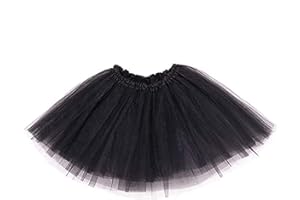 Flovel Damen Tüllrock Tütü Rock Minirock Lagen Petticoat Tanzkleid Dehnbaren Ballettrock Tüllrock Elastischer Tutu Rock für Party Prom Halloween Kostüme Tanzen