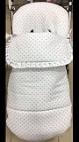  Saco silla bugaboo camaleon 2 y 3 pique blanco con estrellitas grises