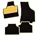 Produktbild CarFashion 237830Colori Gelb DS4, Auto Fussmatte in schwarz, Automatten, gelber Trittschutz, gelbe Hochglanz Kettelung, Auto Fussmatten Set ohne Mattenhalter