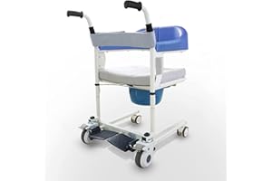 FANGX Sollevatore Disabili Manuale, Sedile Morbido,Padella, Rotella Universale Mute, Regolazione A 9 Livelli, Apertura E Chiusura A 180°,per Infermieri Anziani Paralizzati, Disabili,Carica 220Ib