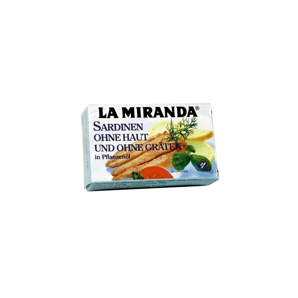 La Miranda Sardinenfilets In Sonnenblumenl Ohne Haut Und Ohne Grten 25er Pack 25 X 125 G Dose
