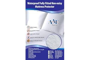AAF TEXTILES Impermeabile Protector Set di copripiumino matrimoniale con federe, non rumoroso, Waterproof Fitted Sheet King