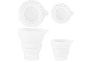 saerryor 4 Pcs Laundry Liquid Dosing Measuring Cups,Foldble Silicone Laundry Dosing Ball for Detergent Fabric Conditioner Liquid Soap Dispenser