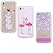 Produktbild LuckyW iPhone 7 Hülle Silikon, 3X TPU Einhorn Flamingo Indian Sun Hülle für Apple iPhone 7 7S (4.7 Zoll) Soft Silikon Transparent Clear Klar Durchsichtig Dünne Schutzhülle