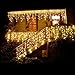 Produktbild BUOCEANS® 216 LED 5M Eisregen/Eiszapfen Lichter, LED Lichtervorhang Lichter, Weihnachtsdeko Weihnachtsbeleuchtung Deko Christmas INNEN und AUSSEN, LED String Licht (Warmes Weiß - 5M) [NEWEST]