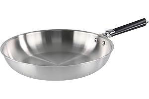 Kamberg - Poêle inox 28 cm manche amovible - Acier inoxydable 18/10 Triply - Tous feux dont induction et four