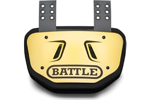 Battle Sport Chrome Backplate - Back Plate, Lower Back Back Protector, Hard Outer Shell & Contoured Foam, High Impact Protective Football Gear