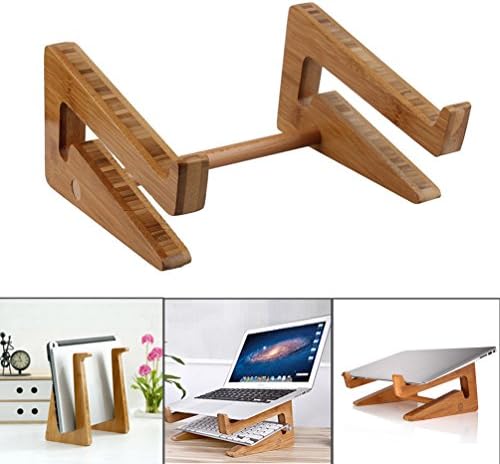 Universal Elegant Wooden Cooling Desktop Stand Holder Bracket Dock for MacBook Air/Pro Retina Laptop PC Notebook 10 - 15 inch