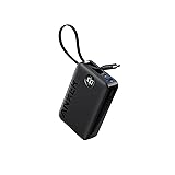 Anker Power Bank Ricarica Rapida, power bank alta velocità 22,5 W con cavo USB-C integrato, 1 USB-C, 1 USB-A, batteria 20.000