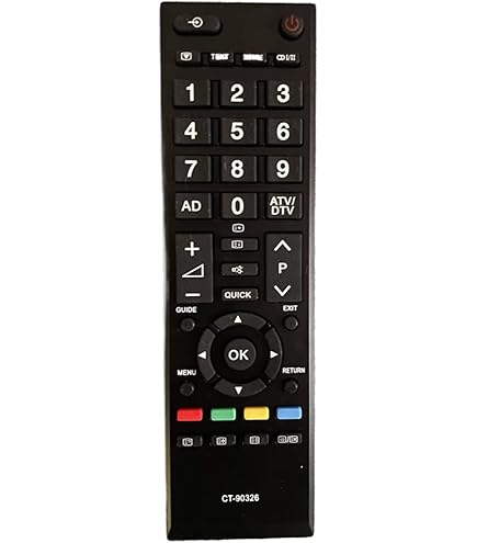 VINABTY RC1910 Télécommande de Remplacement Compatible avec Toshiba LED Backlight LCD TV 24W1433DB 32W1433DG 24W1333B 32W1333DB 32W1334DB 22L1333B 32L1333DG 40L1333DB 22L1333G 22L1334G 32L1334DG