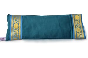 Yoga United 100 % bomull lavendel och linfrö ögonkudde för yoga, avkoppling, meditation, resor och gåva eller trötta ögon och huvudvärk