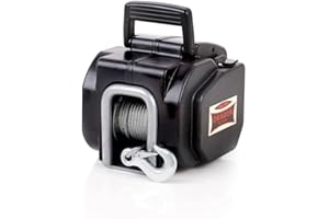 DRAGON WINCH - Treuil électrique portable 12V 3500 lbs (1587 kg) avec 10m de câble en acier pour charrues, quads, ATVs, UTVs, bateaux avec télécommande à câble + accessoires pour treuil