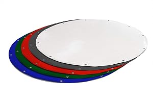 ANKO PLANEN rund PVC-lastbilspresenning med öljetter 600 g/m² – poolöverdrag/överdragspresenning vattentät, rivtålig, UV- & v