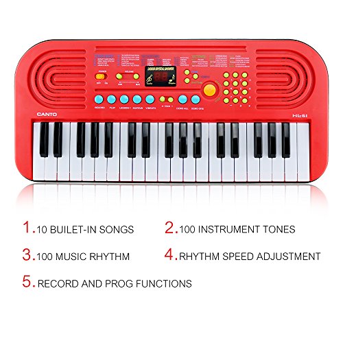 Shayson Kids Piano 37 Key Non-toxic Environmental Protection Multi-function Electronic Keyboard Piano Play Piano Organ with Microphone Educational Toy for toddlers Kids Children Red reviews Shayson Kids Piano 37 Key Non-toxic Environmental Protection Multi-function Electronic Keyboard Piano Play Piano Organ with Microphone Educational Toy for toddlers Kids Children Red