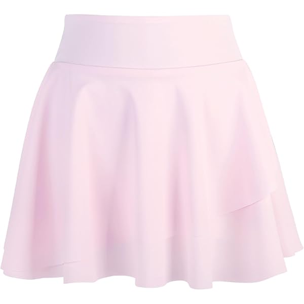 Jupe Plissée Avec Short Intégré Pour Fille - Confort école, Loisirs, Fêtes - 74% Nylon 26% élasthanne - Couleur Unie