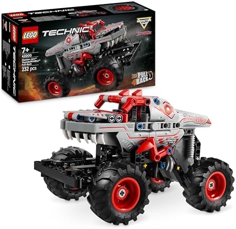 LEGO Technic Pull-Back ThunderROARus, Monster Truck Giocattolo da Costruire, Giochi per Bambini e Bambine da 7 Anni, Idea Regalo di Compleanno per i Fan dei Veicoli e delle Gare Monster Jam 42200