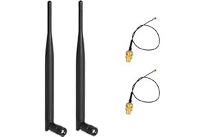 KHIYQILO Antenna WiFi RP-SMA Dual Band 6dBi 2.4GHz 5.8GHz, 6dbi Antenna per Telecamera IP Wireless, Veicoli, Router WiFi, Droni ecc...