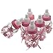 Produktbild 24x Babyflaschen Bär Gastgeschenk Taufe Babyparty Tischdeko Candy Box PINK