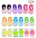 Goodlucky365 6 Pairs Anti Slip Baby Socks Girls with 3 Pair Baby Knee Elbow Pad Crawling Safety Protector for 8 - 36 Months