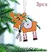 Produktbild CHshe--Weihnachten Zubehör - 3Pc Holz Weihnachten Elch Christbaumschmuck Hängen Anhänger Zubehör - 8 X10Cm