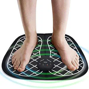 KIKLASS oot Massager Mat 6 Modes Automatic Cycle Electrical Muscles Stimulator Foot Muscle Improve Blood Circulation Relieve Pain,EMS Foot Massager Pad with Controller for Unisex