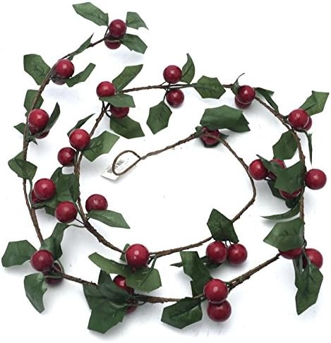 5ft (1.5m) Artificial Berry Garland Christmas Decoration (Red)