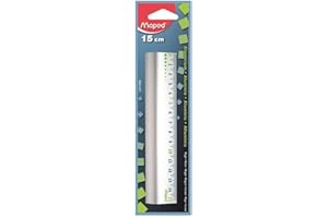 Maped - Règle 15 cm en Aluminium - Règle Résistante avec Base Antidérapante - Règle de Traçage Solide et Durable