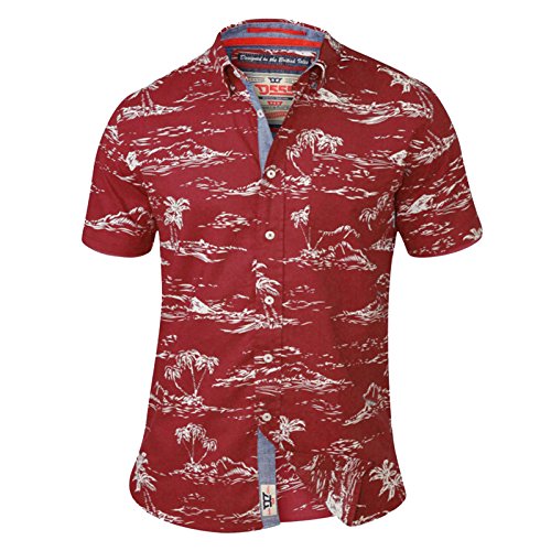 D555 - Camisa casual - camisa - para hombre azul rosso XX-Large