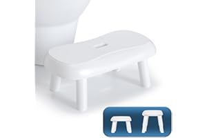 PENDEJATO Tabouret De Toilette Réglable Multifonctionnel Salle De Bain丨Marche Pied pour Adultes/Enfants/Malades丨17-23CM丨Pieds De Tabouret en Acier Au Manganèse丨Pour Améliorer La Position Aux Toilettes