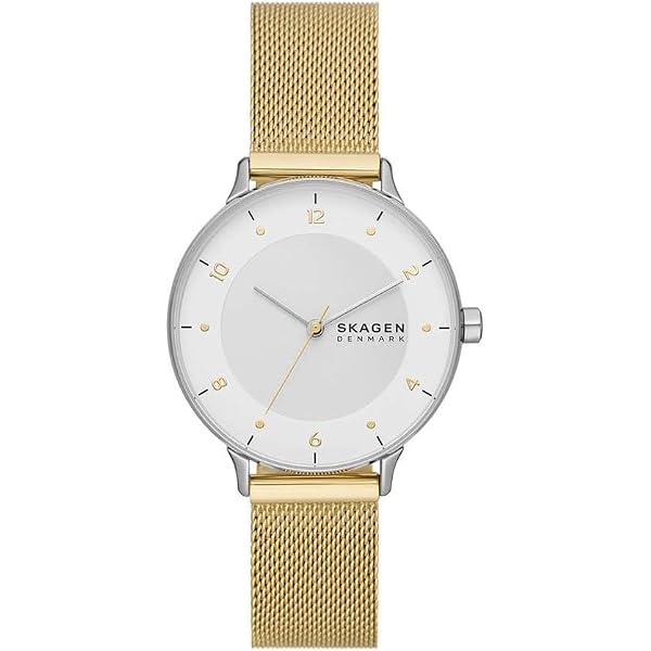 Skagen Damenuhr SKW3162 - Analoges Quarzwerk, Edelstahl Armband Goldfarben, 28 Mm Gehäuse, Wasserdicht 30 M