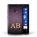 Produktbild Stuff4® Personalisiert Kohlenstoff-Faser Muster Hülle für Nokia Lumia 520 / Lila Monogramm Design/Initiale/Name/Text Schutzhülle/Case/Etui