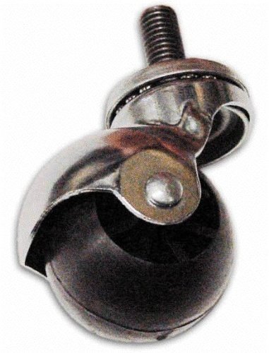 Ruota in Nylon con Perno Girevole MDF Ø 45 mm Filetto 8 mm Portata 15 Kg Cebora