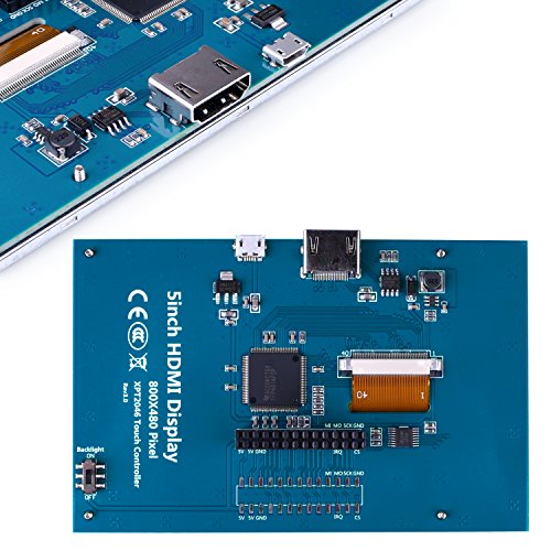 Kuman 5″ inch Resistive 800×480 HDMI TFT LCD Display Module with Touch panel SD card and Touch pen for Raspberry Pi 3 2 Model B RPi 1 B B+ A A+ SC5A - 4