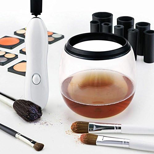 Automatic Makeup Brush Cleaner, Anti-Bacterial Brush Cleaner NEW White Multi-Size Makeup Brushes Deep Clean Machine - The Best Way To Clean And Dry Your Brushes In Seconds - By Colore