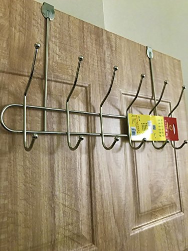 Bad Türhängeleiste Garderobe Chrom,12 Haken - 7