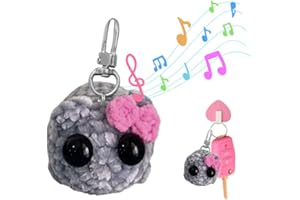 ASSLYE Portachiavi Criceto Meme Triste - Sad Hamster con Suono Di Violino, Peluche per Criceto Triste Lavorato a Mano Anti-Stress Incoraggia Il Regalo per Gli Amici Partner