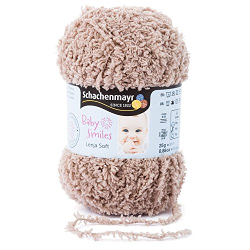 Wolle für Babys beige* Baby Smiles Lenja Soft Schachenmayr 25g/Knäuel * plüschiges Baby Garn zum Stricken in kamel (Fb 1010) – flauschige Baby Wolle – Garn für Babys (Strickgarn) EXTRA PLÜSCHIG für Kuscheltiere und Babymützen – pflegeleichte Babywolle aus der Schachenmayr Baby Smiles Reihe – inkl. GRATIS MyOma Label