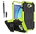 Produktbild Samsung Galaxy J5 Prime/On5(2016) Neu Design Hülle mit Schwarz kapazitive Feder,ISENPENK TPU+PC Ultra Slim Silikon Tough Rugged Dual-Layer Hardcase with Built-in Kickstand Thin Stand Case,Wasserdicht Shockproof Anti Slip Stoßfest Protection Outdoor Tasche Schutzhülle für Samsung Galaxy J5 Prime/On5(2016) 5.0Zoll-[grün]+Schwarz kapazitive Feder