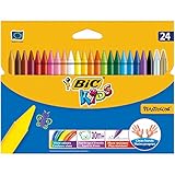 De colores surtidos Niños Plastidecor Crayons Color Dureza larga duración afilable Vivid Surtido Ref. 829772 [Pack de 24]