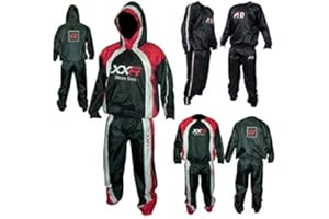 XXR Sauna Suit Heavy Duty Sweat Suit Anti-Rip Sauna Suit Men Sweat Suits for Fats Burning, Slimming Vest Men Sauna Suits with Hood Available in S, M, L, XL, XXL, XXXL Sizes. Made for Burning Extra Stubborn Fats.