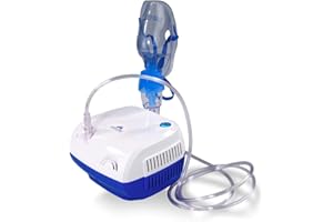 Mobiclinic®, Nébuliseur avec compresseur, Neb-1, Portable, Pour enfants et adultes, Sac de transport. mini, Traitement des maladies respiratoires, Masques différentes tailles, 5 filtres à air