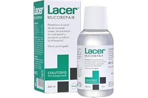 LACER MUCOREPAIR - Colutorium 200 ml, främjar ärrbildning och regenerering av orala slemhinnor, daglig munsköljning med hyaluronsyra, hjälper till att minska inflammation, antimikrobiell verkan