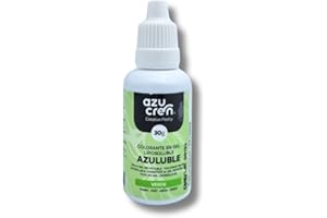 Azucren, Colorant Alimentaire, Liposoluble pour la Pâtisserie, Idéal pour le Chocolat, Crème, Buttercream, 30 G (Vert, 30)