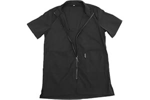 POPETPOP Pet Grooming Apron Pet Barber Smock with Pockets Full Zipper Waterproof Dog Cosmetologist Clothes Static Cat Grooming Workwear Haircut Cape Vest L