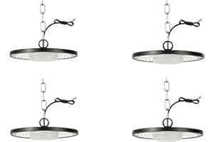 Toobettp 4pcs 200W Naves Industriales LED, UFO Lámpara de Alta Bahía 20000LM 6500K Foco Industrial, Iluminación Impermeable IP65 para Patio, Garaje, Fábrica, Taller